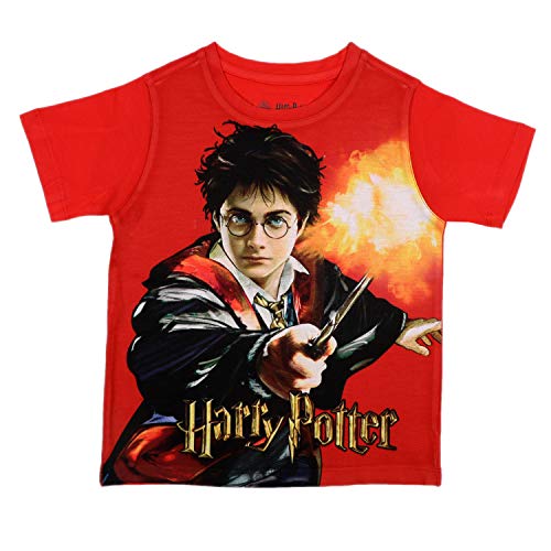 Harry Potter by Wear Your Mind Boy's Cartoon Regular fit T-Shirt (WBHPBT0013.5_Red1 4-5Y)