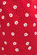 Load image into Gallery viewer, Fflirtygo Women&#39;s Cotton Polka and Flower Printed Red Pyjama/Lounge Pants/Stylish Night Dress for Women
