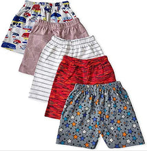 Load image into Gallery viewer, ASK - JS - LCD &amp; CO - ( Pack of 4 Shorts Regular Printed Shorts for Your Little One (Unisex) Multi-Coloured Shorts - Print/Colour May Vary - fits from 2 Years to 8 Years Kids-New Model -115
