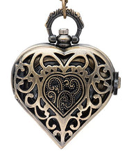 Load image into Gallery viewer, Bromstad Vintage Retro Antique Bronze Plating Metal Heart Shape Necklace Pendant with Box for Men and Women
