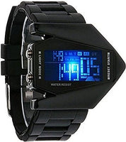 Pappi-Haunt - Branded Original - Metal Body - LED Aircraft Model with Light - Digital Display Wrist Watch