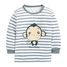 Load image into Gallery viewer, Hopscotch Boy&#39;s Polycotton Striped Top and Pyjama Set Pack of 1 (YAH-3133285_Grey_4-5 Years)
