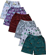 Load image into Gallery viewer, SAFESHOP baby-boy&#39;s Regular Printed Shorts for Your Little One Multicolour Short - - 6 -7 Years, (Pack of 4 )
