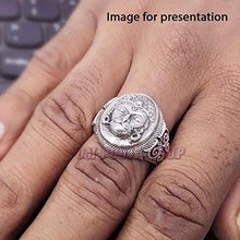 Load image into Gallery viewer, Om Pooja Shop Hanuman Ring in 92.5% Pure Silver - for Men
