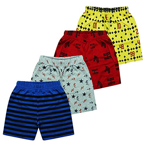 MIST N FOGG Boys & Girls Sports Shorts (Pack of 4) (MNFSHT001_5-6_Multicolored_5-6 Years)