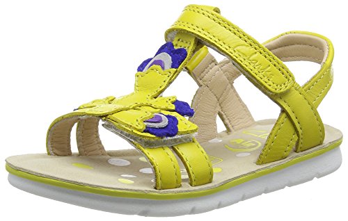 Clarks Girl's MimoGracie Inf Yellow Leather Clogs-7.5 UK/India (25 EU) (91261147856075)