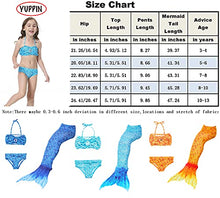 Load image into Gallery viewer, YUPPIN 3 Pcs Kids Swimsuit Mermaid Tails for Swimming for Girls Bikini Costume Sets
