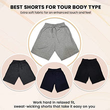 Load image into Gallery viewer, PUPPETNX Hosiery Relaxed Shorts for Boys (15-16 Years, Dark Grey)
