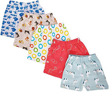 Load image into Gallery viewer, SAFESHOP - (Pack of 4 Shorts) Regular Printed Shorts for Your Little One (Unisex) Multi-Coloured Shorts - Print/Colour May Vary - 3 Months to 8 Years Latest Model 138
