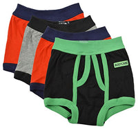 BODYCARE Boys' Cotton Trunks (Pack of 4) (bc333-packof4--6-8 years_Multi-Coloured_7-8 Years)