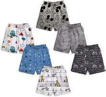 Load image into Gallery viewer, SAFESHOP - (Pack of 4 Shorts) Regular Printed Shorts for Your Little One (Unisex) Multi-Coloured Shorts - Print/Colour May Vary - 3 Months to 8 Years Latest Model 138
