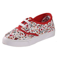 DAYZ Girls GCS-107-White-Red_11 White Sneaker (GCS-36-Black/Pink)