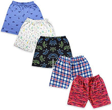 Load image into Gallery viewer, SAFESHOP - (Pack of 4 Shorts) Regular Printed Shorts for Your Little One (Unisex) Multi-Coloured Shorts - Print/Colour May Vary - 3 Months to 8 Years Latest Model 164
