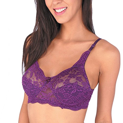 Bralux Womens Bra Fancy Lace Bridal Non-Wired Non-Padded Bra