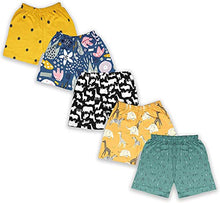 Load image into Gallery viewer, SAFESHOP - (Pack of 4 Shorts) Regular Printed Shorts for Your Little One (Unisex) Multi-Coloured Shorts - Print/Colour May Vary - 3 Months to 8 Years Latest Model 164
