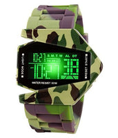 LEMONADE Military Color Multifunction Aircraft Model 7 Light Display Wrist Watch for Boys, Men