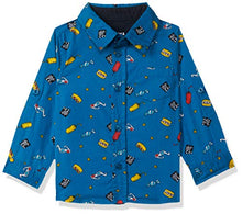 Load image into Gallery viewer, Amazon Brand - Jam &amp; Honey Baby Boy&#39;s Regular Button Down Shirt (JHINFBSHR-AFS_Blue 2 6 9 Months)
