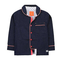 CHERRY CRUMBLE Unisex's Nightsuit (WS-NSUIT-7138_Navy_12M)